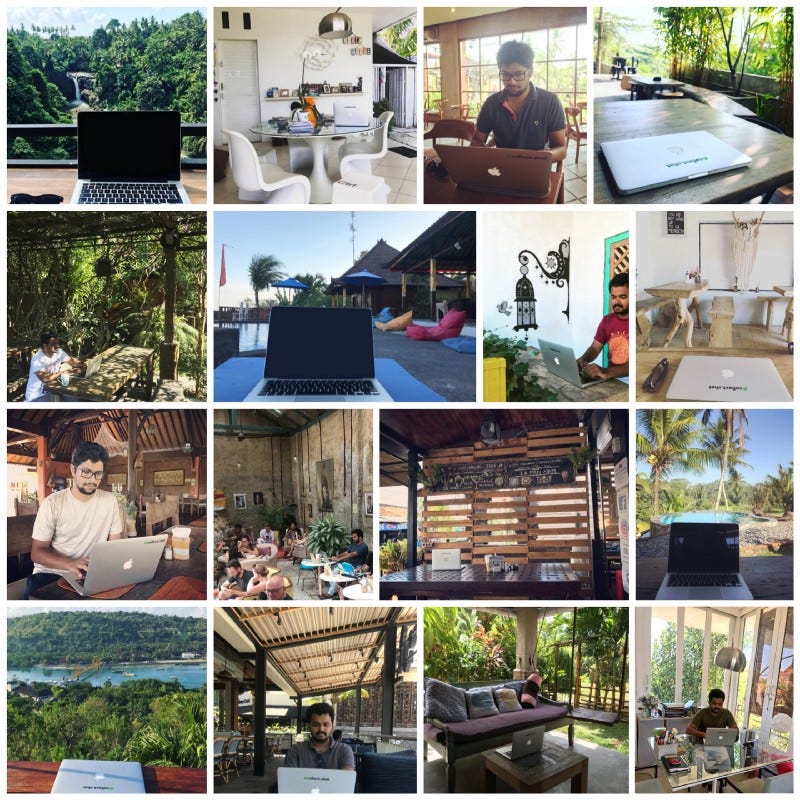 How we worked when we visited Bali, Indonesia (April 2018)